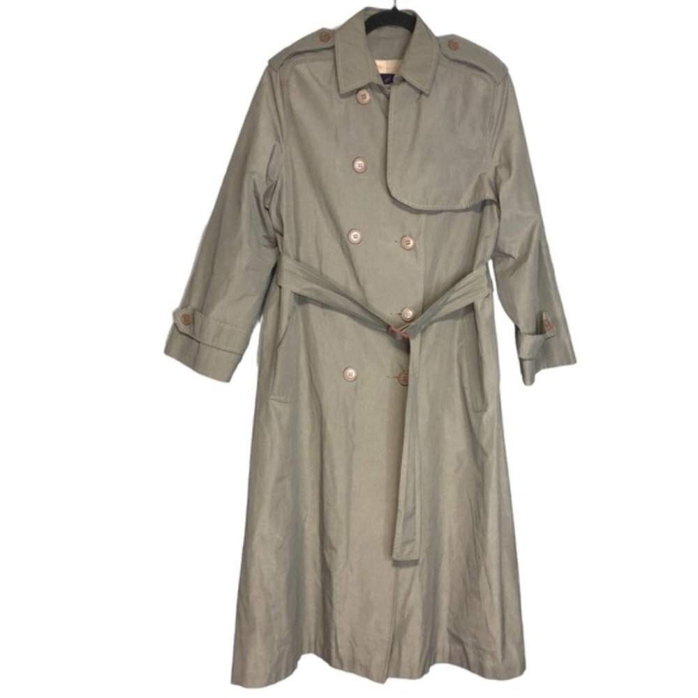 Vintage Daniel Hechter Long Lightweight Classic Belted Trench Coat, size 10